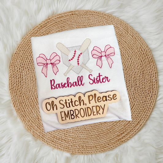 Baseball, Crossed Bats & Homeplate with Bow