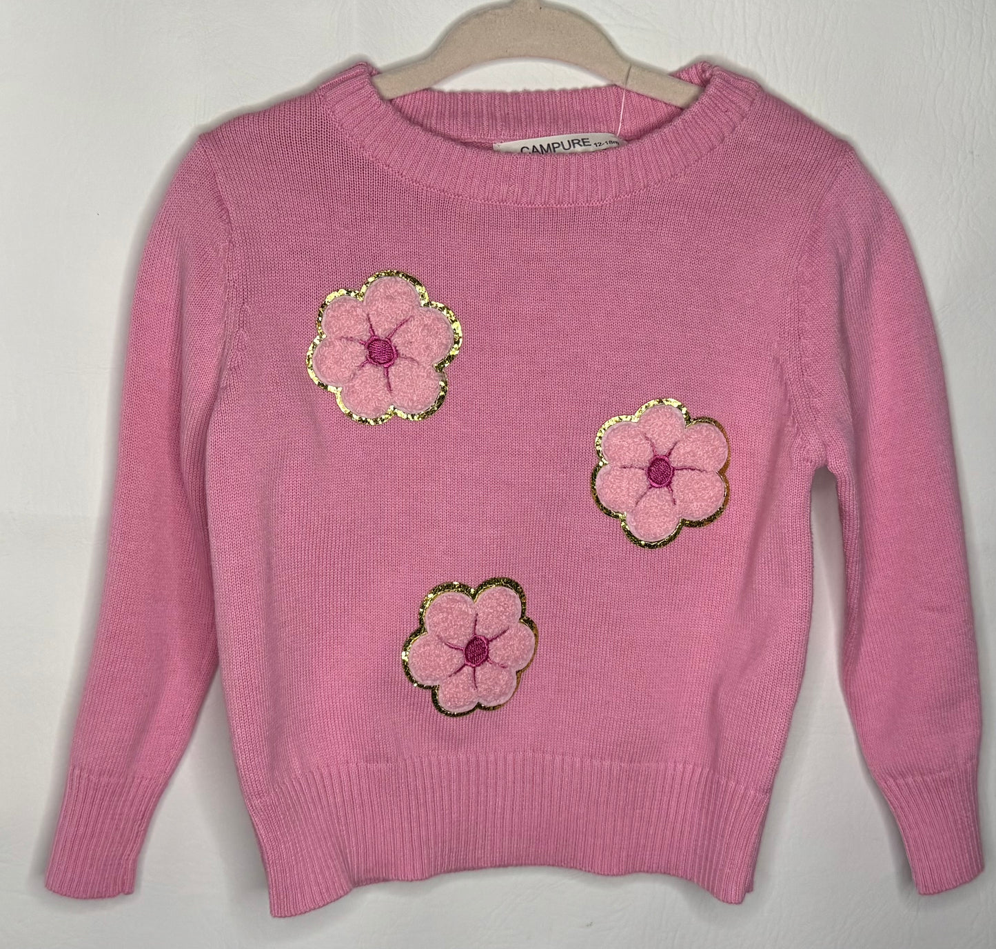 Pink Flower Sweater