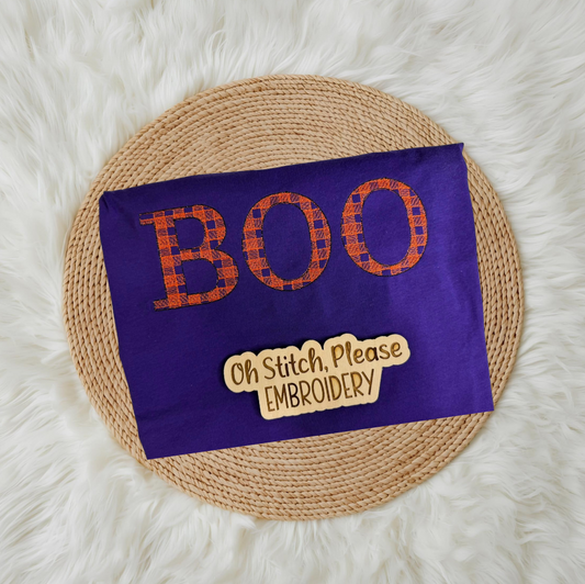 Halloween Boo Gingham Style Colors
