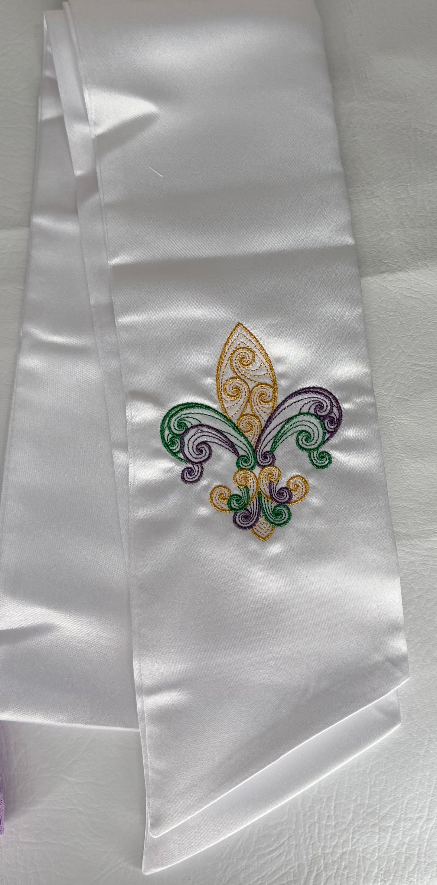 Wreath Sash | Fleur De Lis