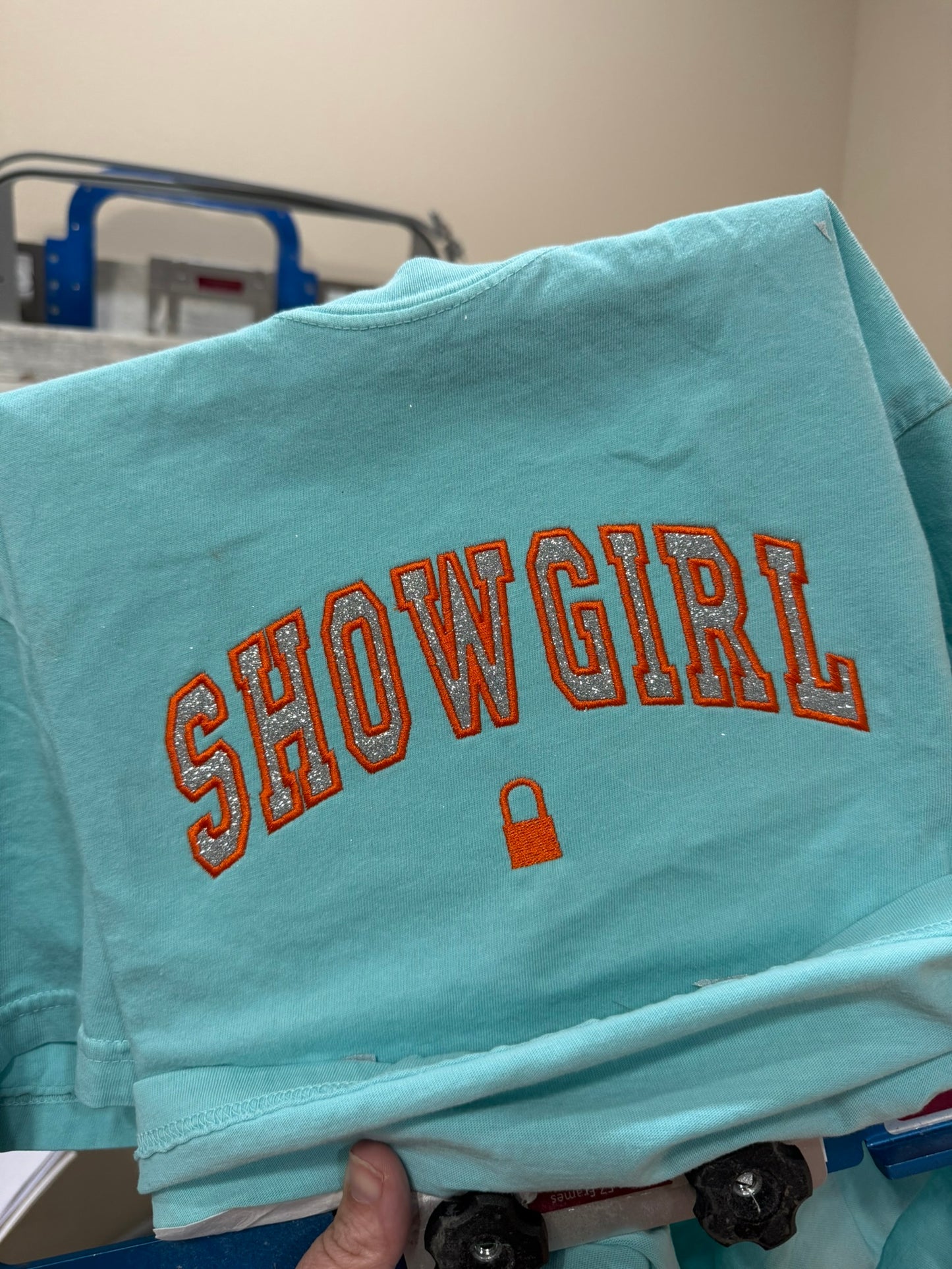 Showgirl w/Glitter Applique