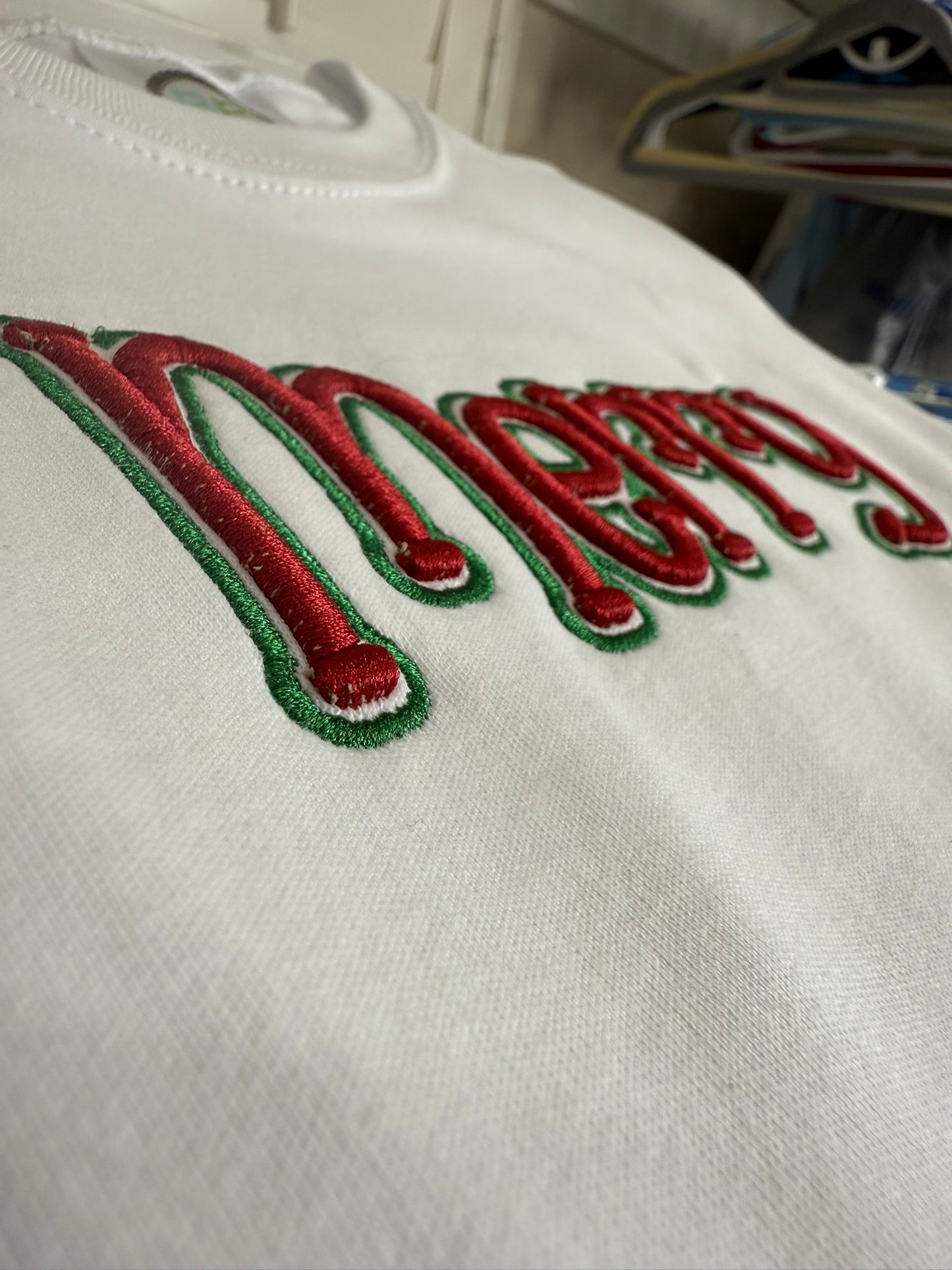 Merry with Outline | Puff Embroidery