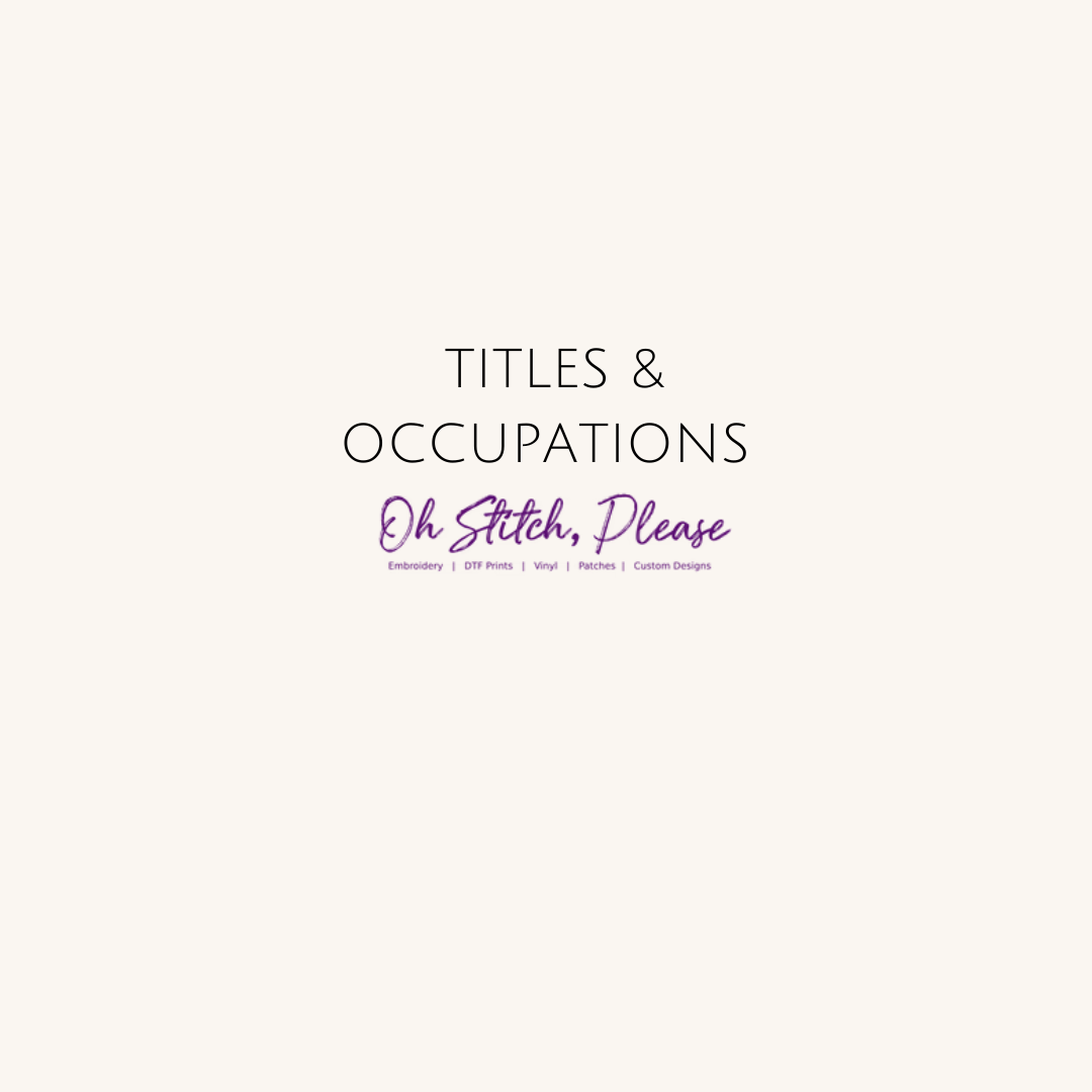 Titles & Occupations