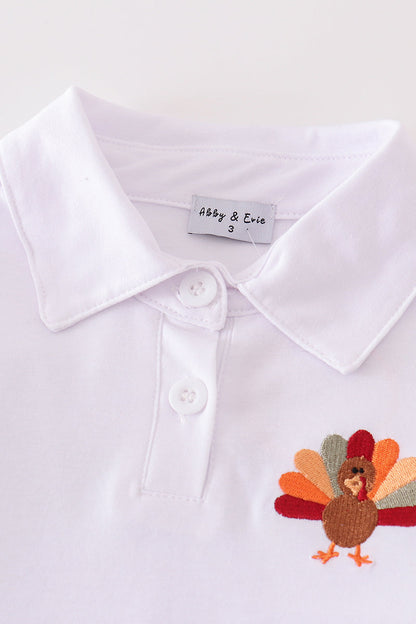 Sage Turkey Embroidery Gingham Pants Set