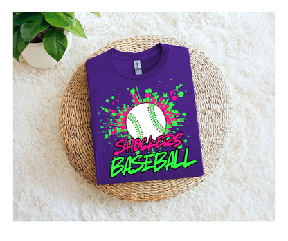 Baseball Neon Splash (Customize Team Name)
