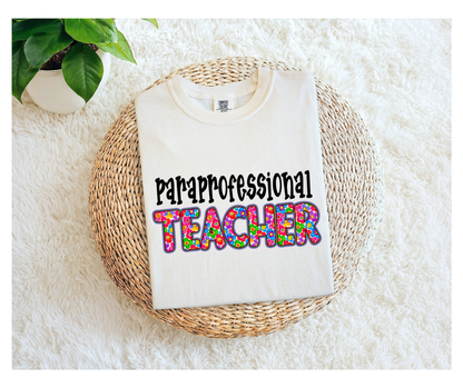 Paraprofessional Teacher Bright Floral