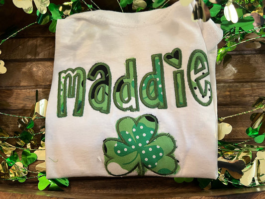 St. Patrick’s Day Clover Applique | Embroidered