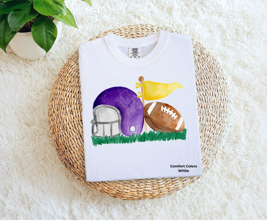 Purple & Gold Helmet, Football, Flag