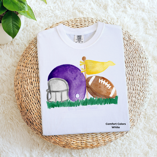 Purple & Gold Helmet, Football, Flag