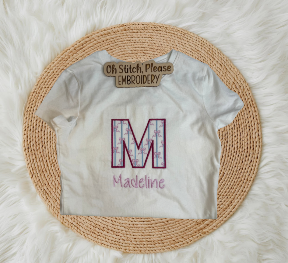 Bows & Stripes | Initial or name