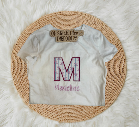 Bows & Stripes | Initial or name