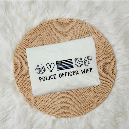 Police Officer Wife/Mom/Dad with Icons