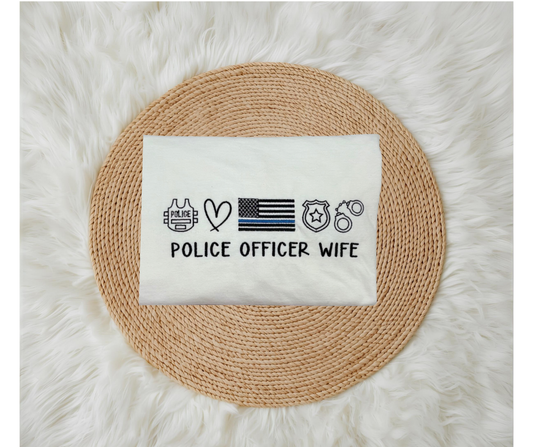 Police Officer Wife/Mom/Dad with Icons