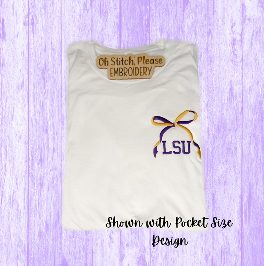 LSU Two-Toned Mini Bow