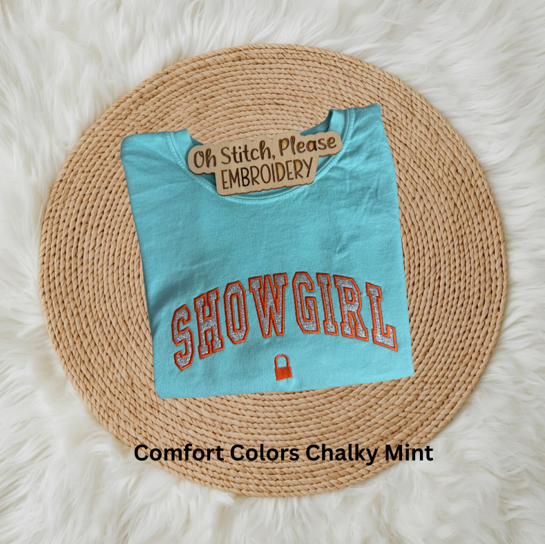 Showgirl w/Glitter Applique