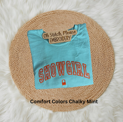 Showgirl w/Glitter Applique