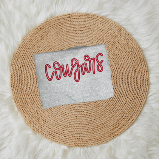 Cougars 3-D Puff Embroidery