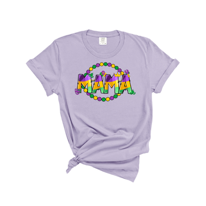 Mardi Gras Flag Colors Doodle with Name | Printed