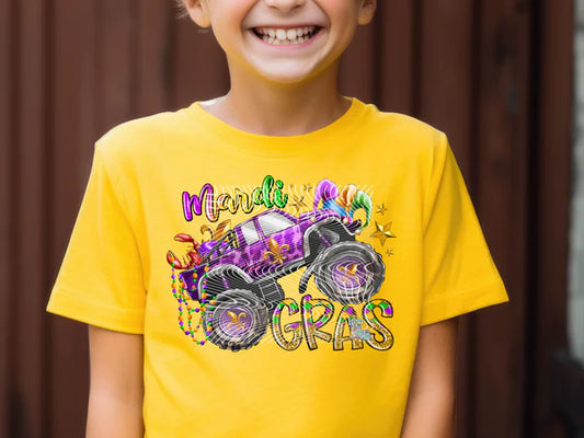 Mardi Gras Themed Monster Truck | Printed