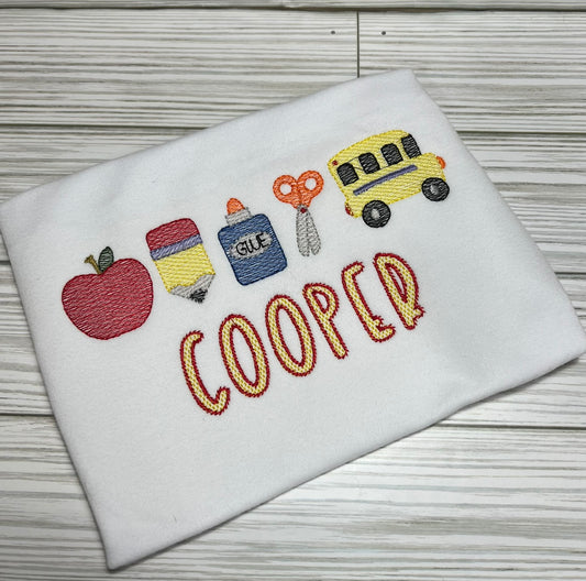 School Icons | Pencil, Apple, Scissors, Glue