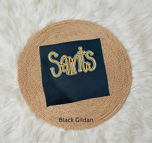 Saints Puff Embroidery with Outline Stitch