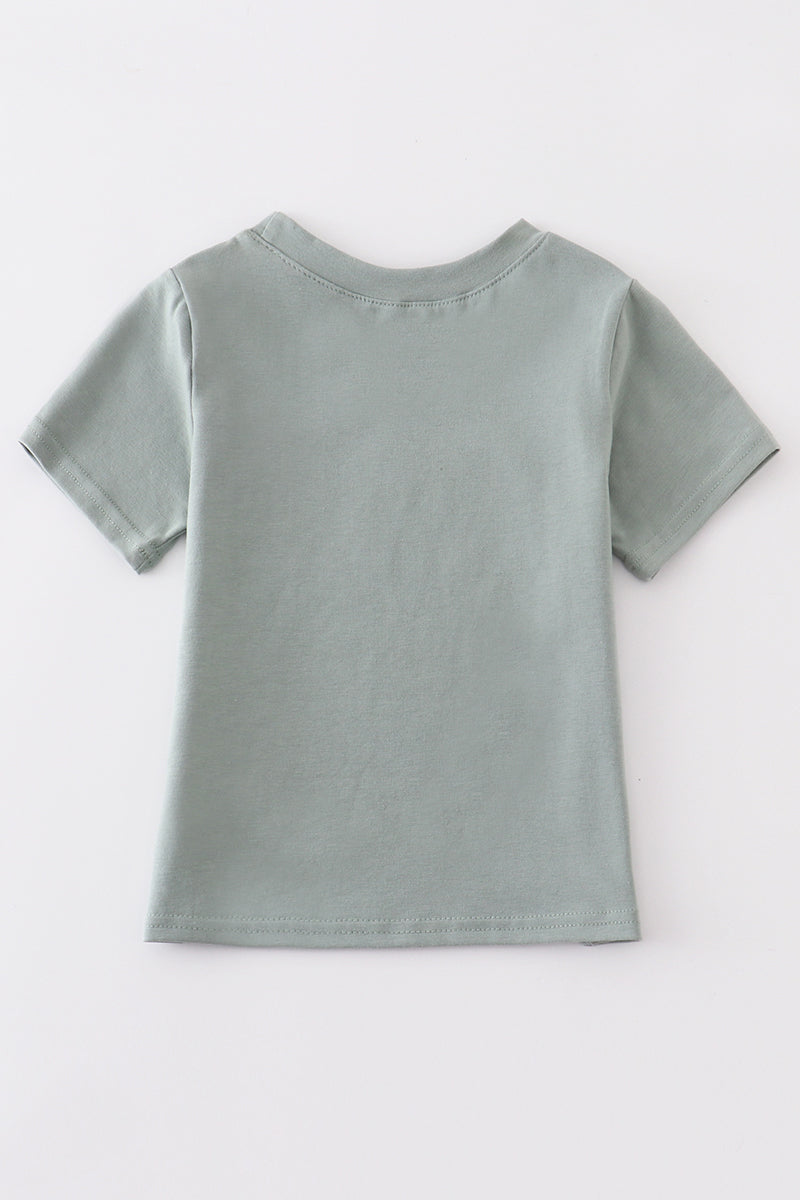 Pumpkin Train  Green Shirt